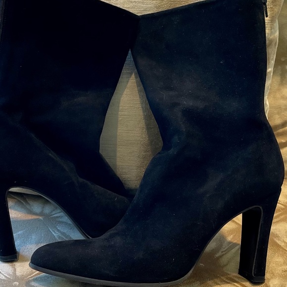 🎱Mima Venezia Black Suede Short Boots - Size 38.5🎱 - Picture 2 of 8